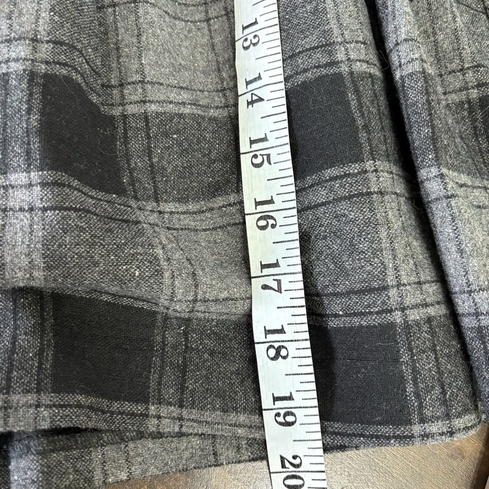 Vintage USA Aqua Plaid Skirt Academia Punk Goth Pin Up Retro Black Gray Mini M - Picture 7 of 8
